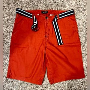 Men’s Red Express Shorts with Belt